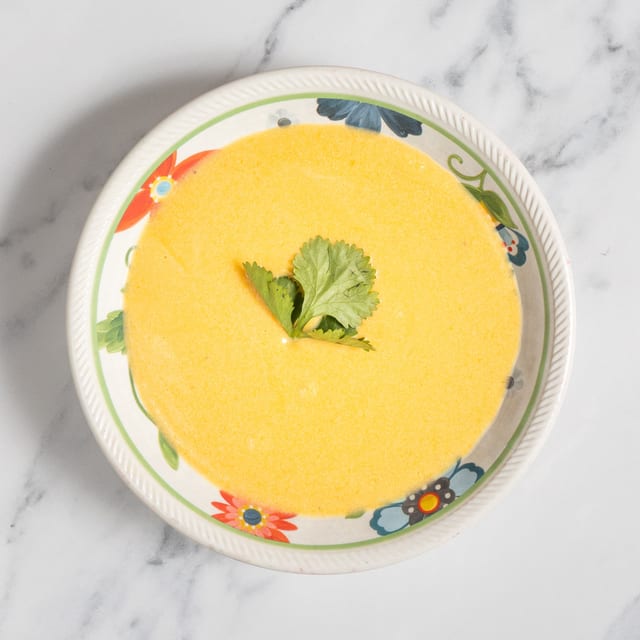 Lobster Butternut Squash Bisque Soup.