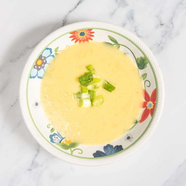Potato with Fresh Herbs Soup-Vegetarian.
