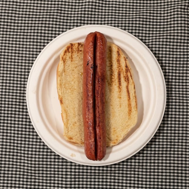 Grilled Beef Hot Dog.